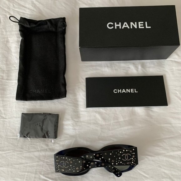 Chanel Swarovski Crystal CC Sunglasses 5134B main image 5